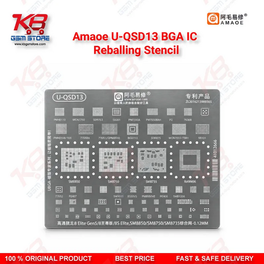 Amaoe U-QSD13 BGA IC Reballing Stencil for Qualcomm Snapdragon 8 Elite CPU Rework