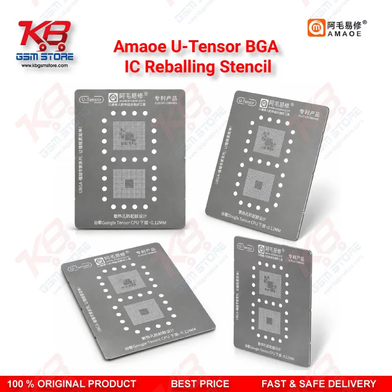 Amaoe U-Tensor BGA IC Reballing Stencil for Google Pixel Tensor CPU Repair