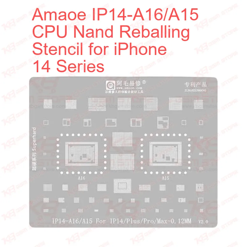 Amaoe IP14-A16/A15 CPU Nand Reballing Stencil for iPhone 14 Series