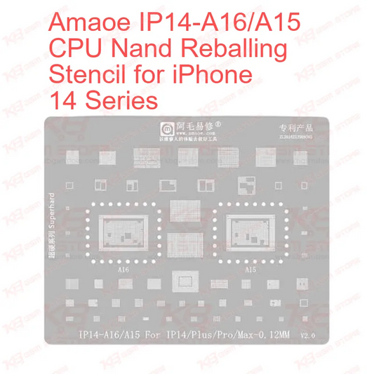 Amaoe IP14-A16/A15 CPU Nand Reballing Stencil for iPhone 14 Series