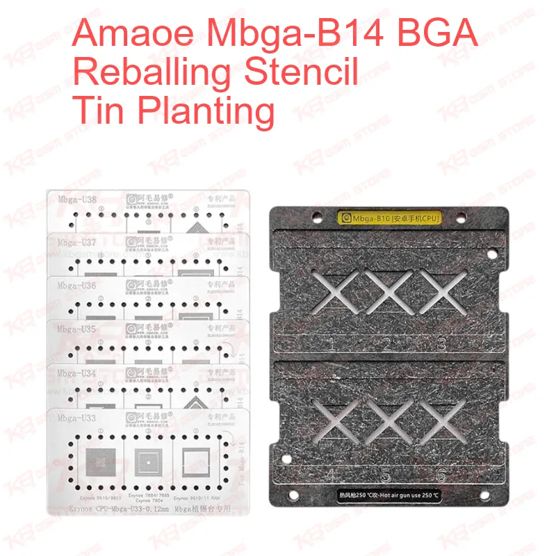 Amaoe Mbga-B14 BGA Reballing Stencil Tin Planting