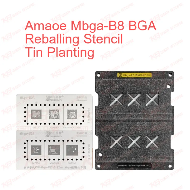 Amaoe Mbga-B8 BGA Reballing Stencil Tin Planting