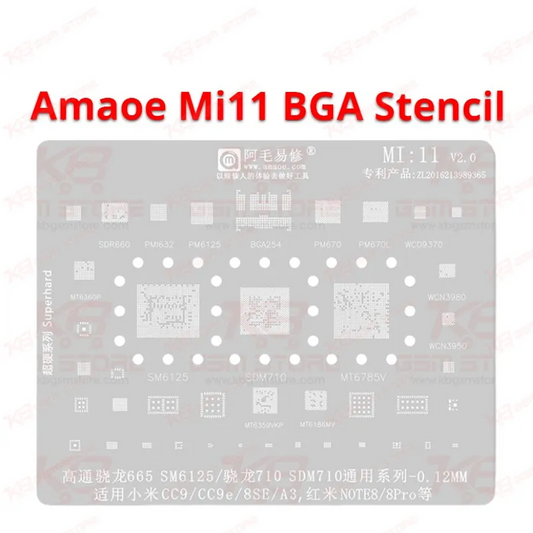 Amaoe Mi11 BGA Stencil