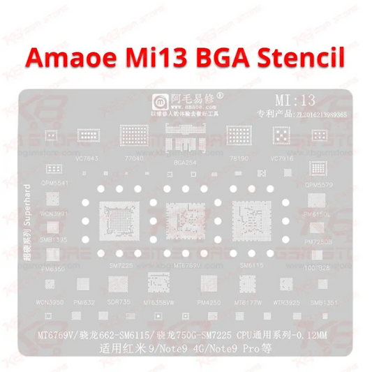 Amaoe Mi13 BGA Reballing Stencil