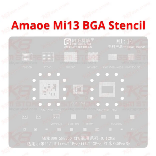 Amaoe Mi14 BGA Reballing Stencil
