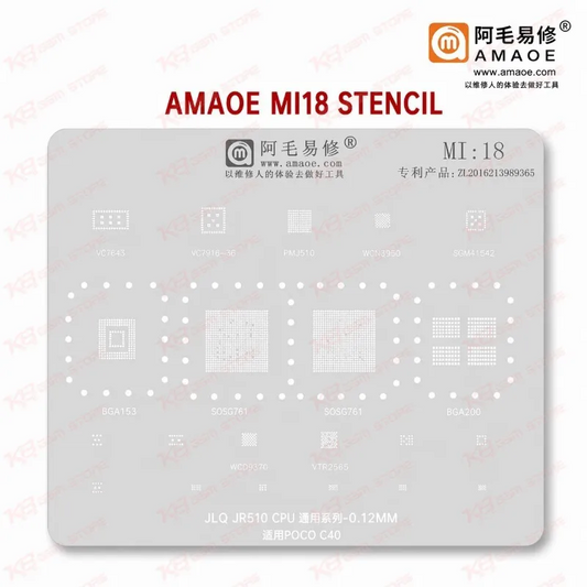 Amaoe Mi18 Stencil