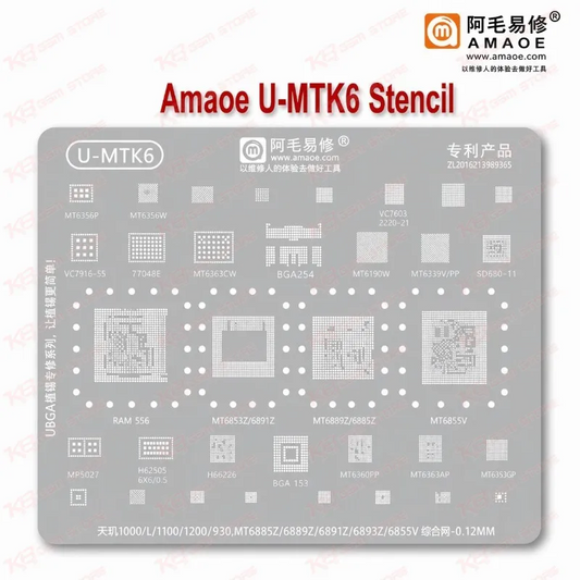 Amaoe U-MTK6 Stencil