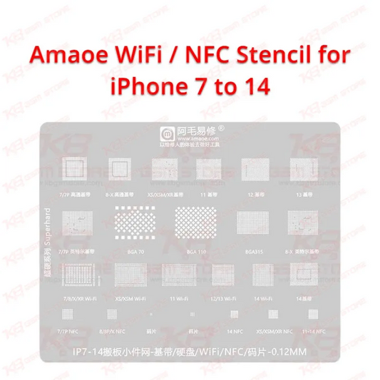 Amaoe WiFi / NFC Stencil for iPhone 7 to 14