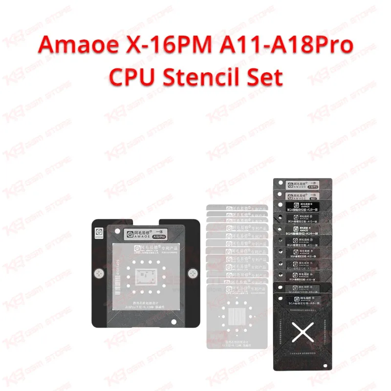 Amaoe X-16PM A11-A18Pro CPU Stencil Set