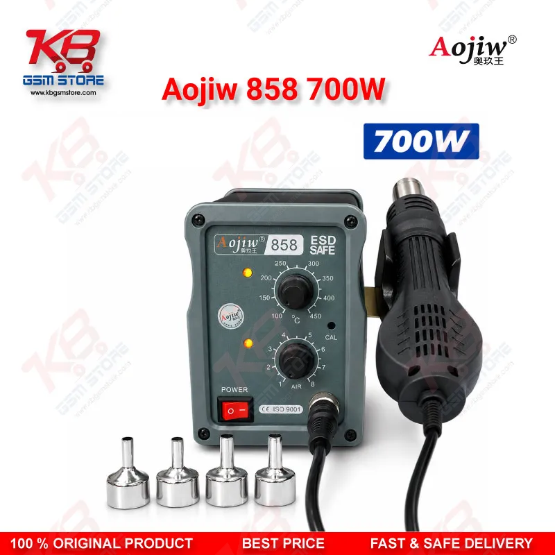 Aojiw 858 700W Hot Air Rework Station – Digital SMD BGA Desoldering Machine