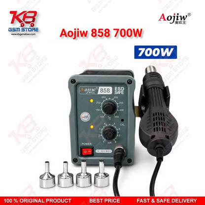 Aojiw 858 700W Hot Air Rework Station – Digital SMD BGA Desoldering Machine