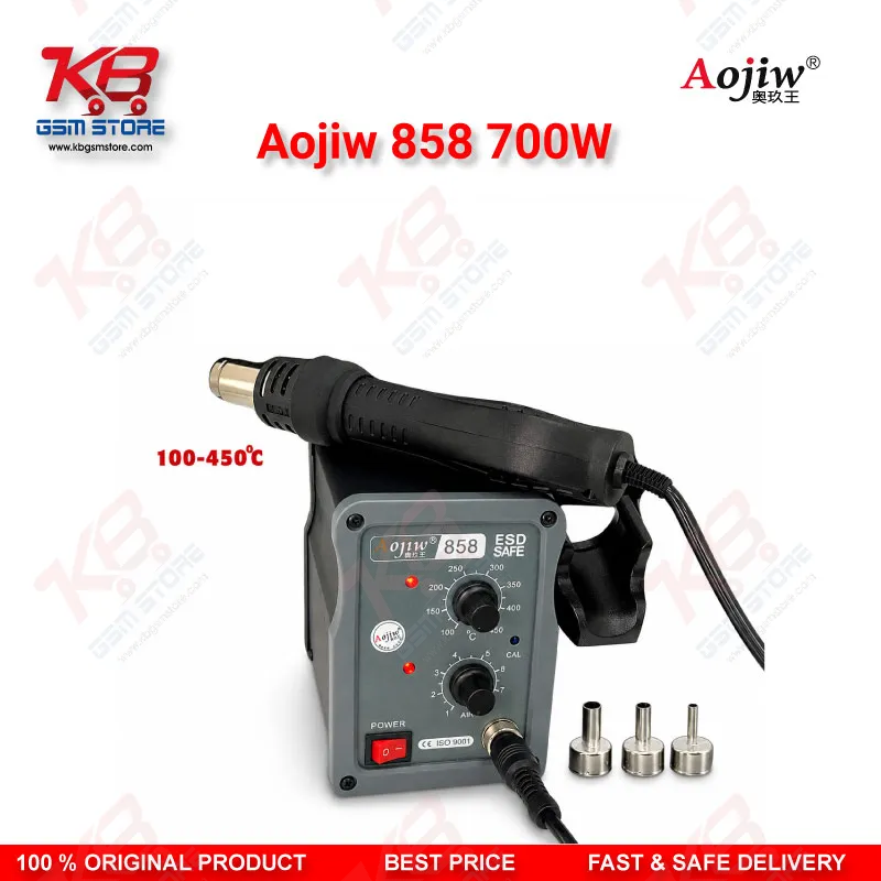 Aojiw 858 700W Hot Air Rework Station – Digital SMD BGA Desoldering Machine