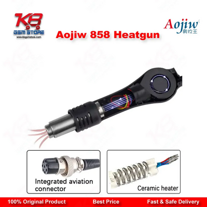 Aojiw 858 Hot Air Rework Station – Digital SMD Heat Gun for Mobile Repair