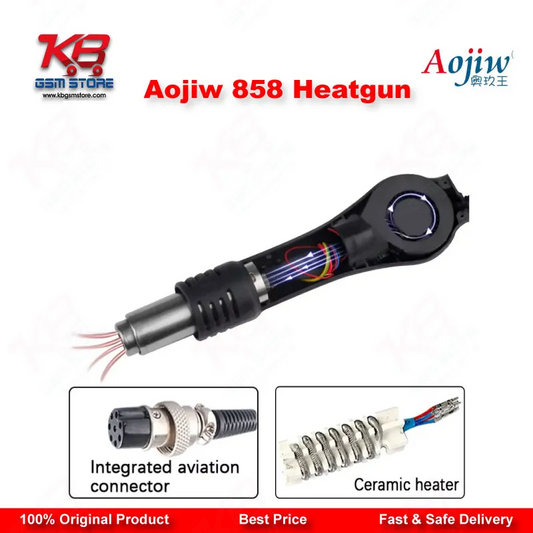 Aojiw 858 Hot Air Rework Station – Digital SMD Heat Gun for Mobile Repair