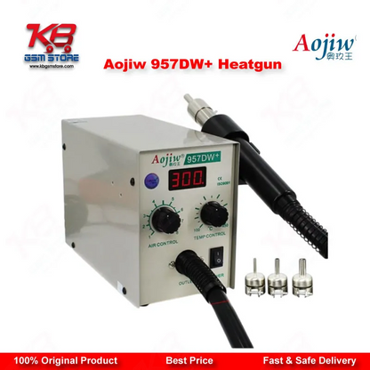 Aojiw 957DW+ Hot Air Rework Station 580W SMD BGA Heat Gun for Mobile PCB Repair