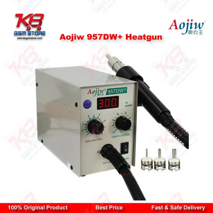Aojiw 957DW+ Hot Air Rework Station 580W SMD BGA Heat Gun for Mobile PCB Repair