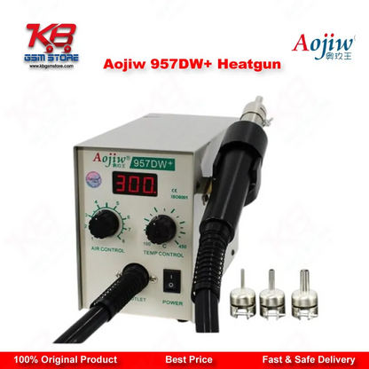 Aojiw 957DW+ Hot Air Rework Station 580W SMD BGA Heat Gun for Mobile PCB Repair