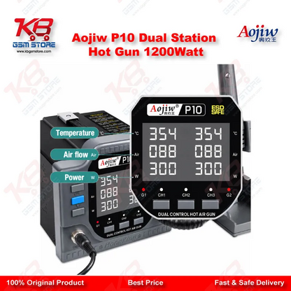 Aojiw P9 1200W Digital Hot Air Gun Rework Station for Mobile Repair
