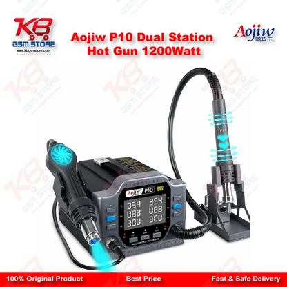 Aojiw P9 1200W Digital Hot Air Gun Rework Station for Mobile Repair
