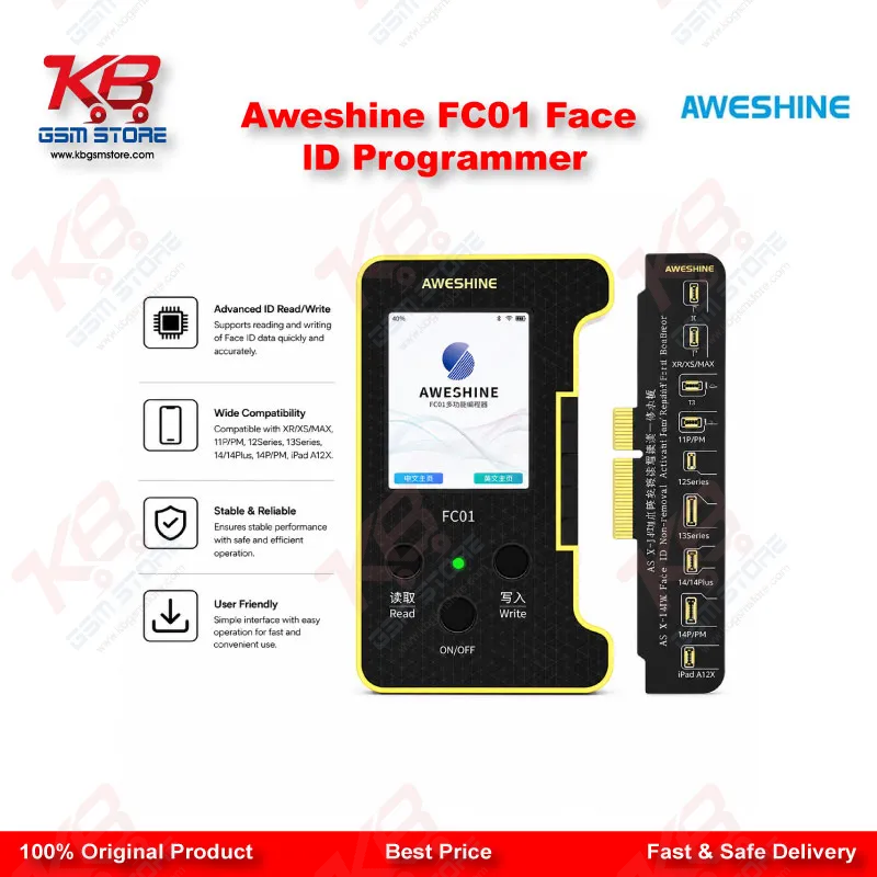 Aweshine FC01 Face ID Dot Repair Programmer for iPhone X to 14 Pro Max