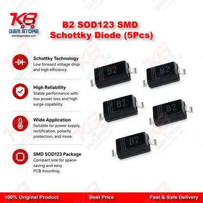 B2 SOD123 SMD Schottky Diode (5Pcs)
