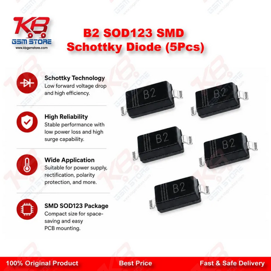 B2 SOD123 SMD Schottky Diode (5Pcs)