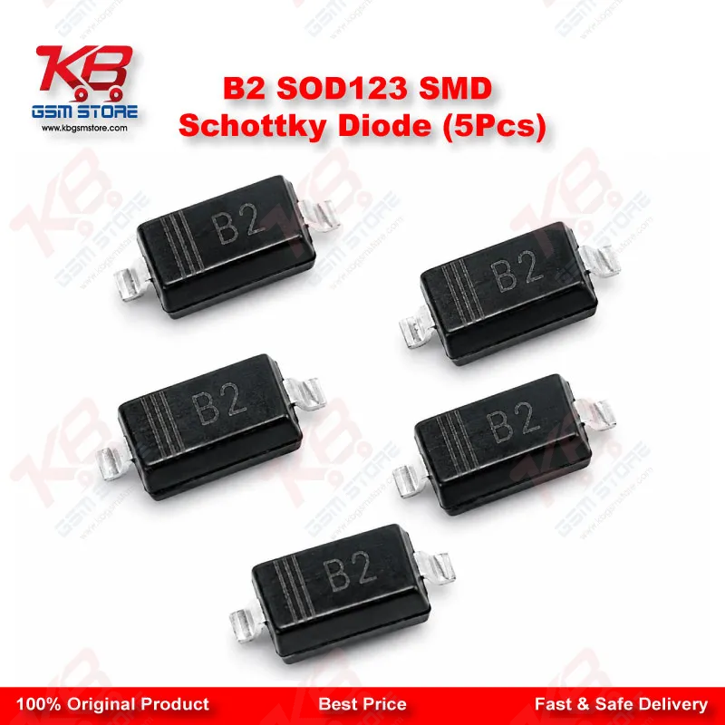 B2 SOD123 SMD Schottky Diode (5Pcs)