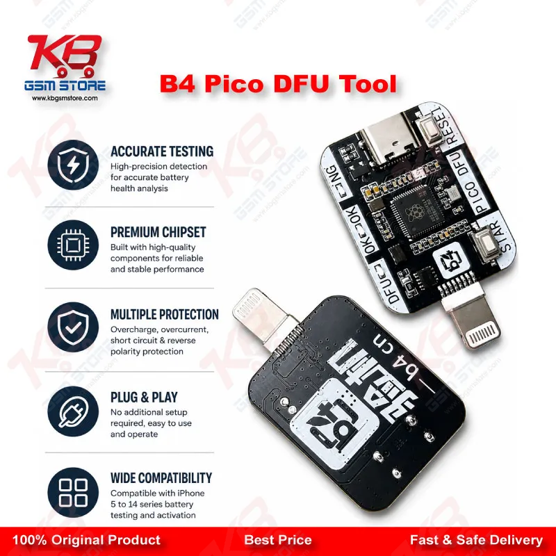 B4 Pico RP2350A Auto DFU & PWN Mode Tool for iPhone A12/A13 Repair