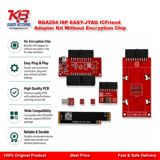 BGA254 ISP Easy-Jtag Adapter Kit by ICFriend – Without Encryption Chip Version