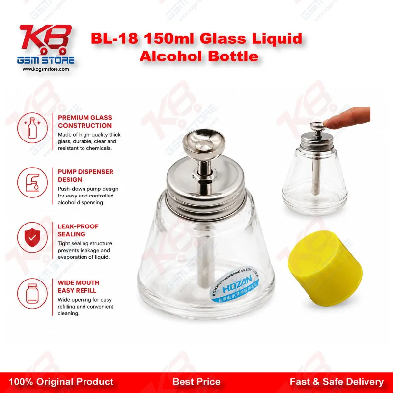 BL-18 150ml Glass Liquid Alcohol Bottle