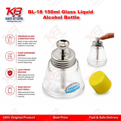 BL-18 150ml Glass Liquid Alcohol Bottle