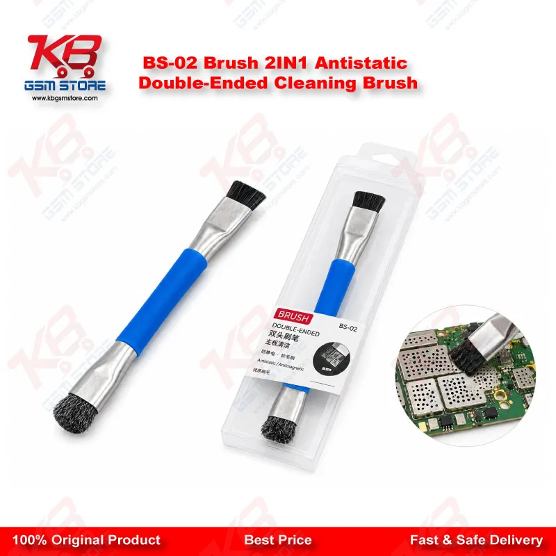 BS-02 Brush 2IN1 Antistatic Double-Ended Cleaning Brush