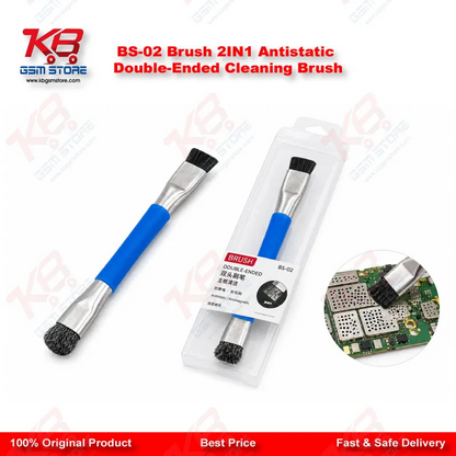 BS-02 Brush 2IN1 Antistatic Double-Ended Cleaning Brush