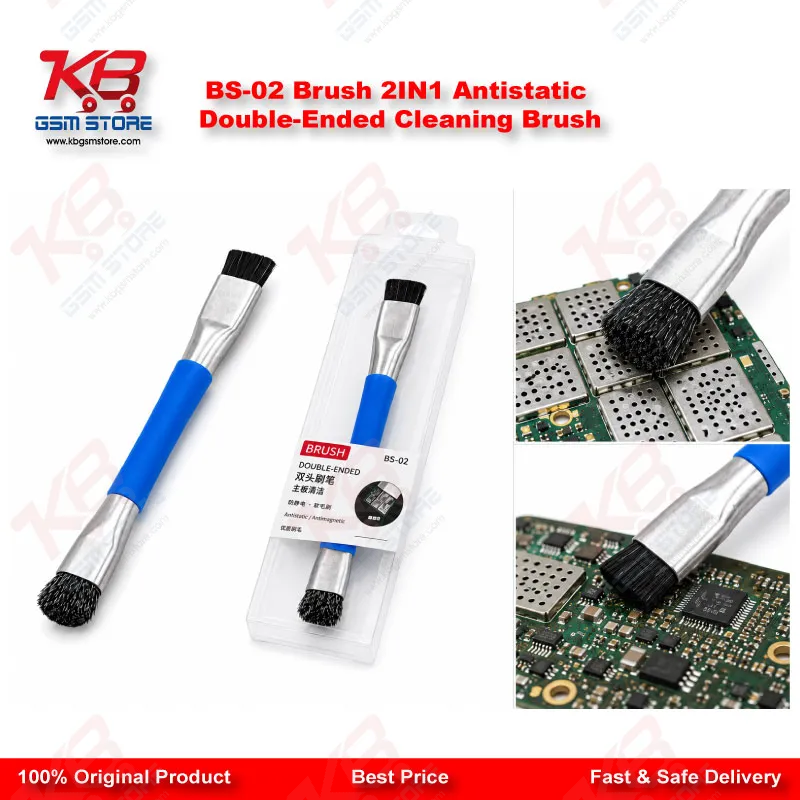 BS-02 Brush 2IN1 Antistatic Double-Ended Cleaning Brush
