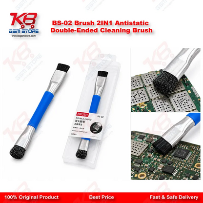 BS-02 Brush 2IN1 Antistatic Double-Ended Cleaning Brush