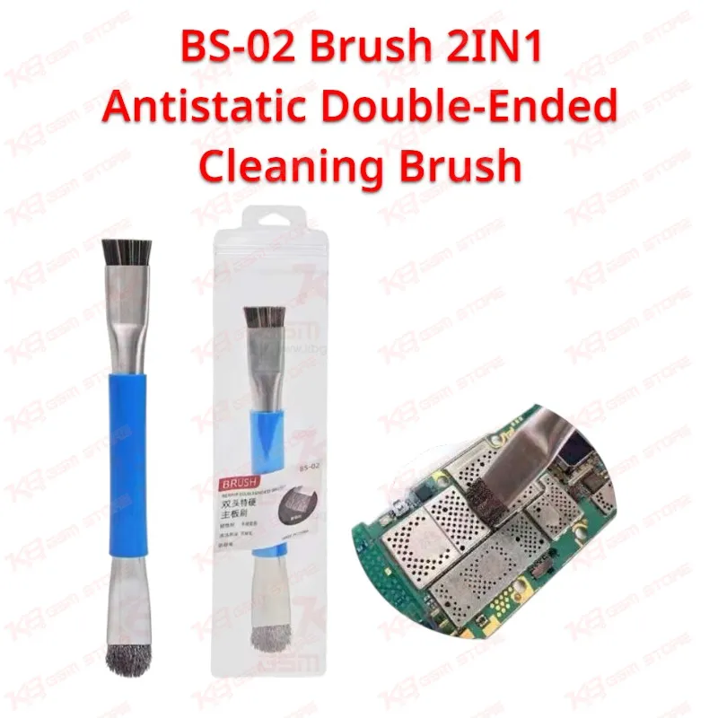 BS-02 Brush 2IN1 Antistatic Double-Ended Cleaning Brush