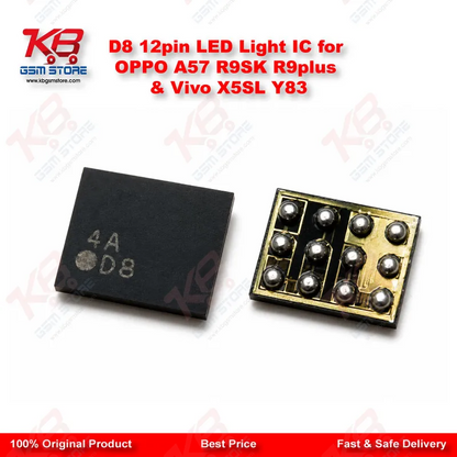 D8 12pin LED Light IC for OPPO A57 R9SK R9plus & Vivo X5SL Y83