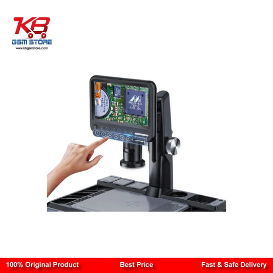 Digital Microscope 7 Inch 12MP 1600X – LCD Touch Screen PCB Inspection Microscope for Mobile Repair