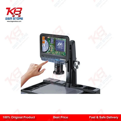 Digital Microscope 7 Inch 12MP 1600X – LCD Touch Screen PCB Inspection Microscope for Mobile Repair