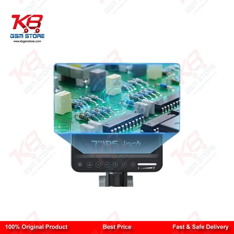 Digital Microscope 7 Inch 12MP 1600X – LCD Touch Screen PCB Inspection Microscope for Mobile Repair