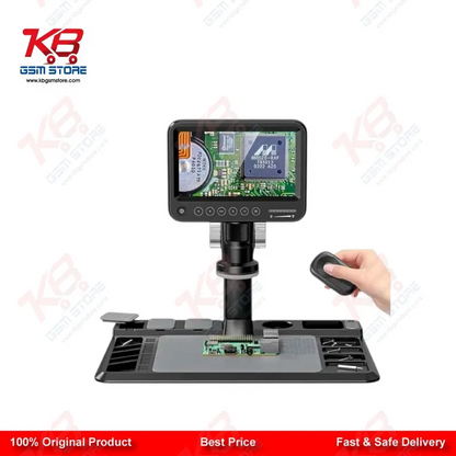 Digital Microscope 7 Inch 12MP 1600X – LCD Touch Screen PCB Inspection Microscope for Mobile Repair