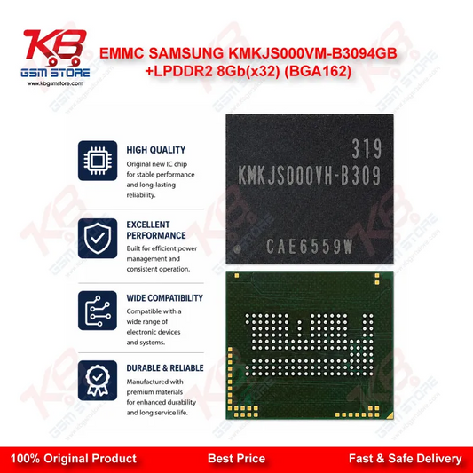 EMMC SAMSUNG KMKJS000VM-B309/4GB+LPDDR2 8Gb(x32) (BGA162)