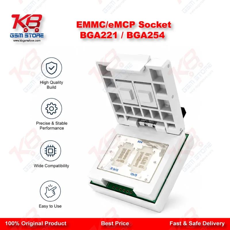 EMMC/eMCP Socket BGA221 / BGA254