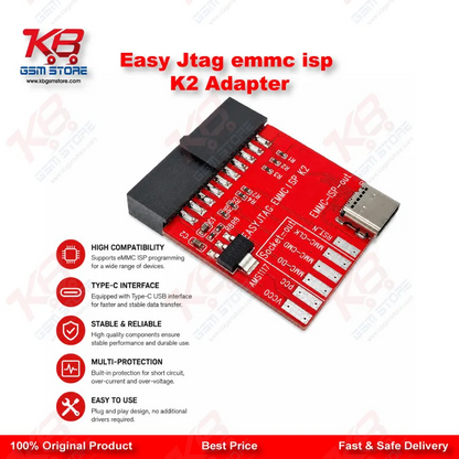 Easy Jtag eMMC ISP K2 Adapter – Solderless eMMC/UFS ISP Connector for Easy Jtag Plus & MiPi Tester
