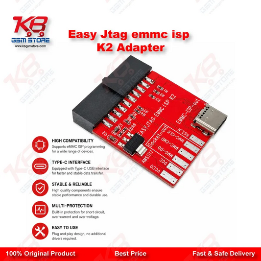 Easy Jtag eMMC ISP K2 Adapter – Solderless eMMC/UFS ISP Connector for Easy Jtag Plus & MiPi Tester
