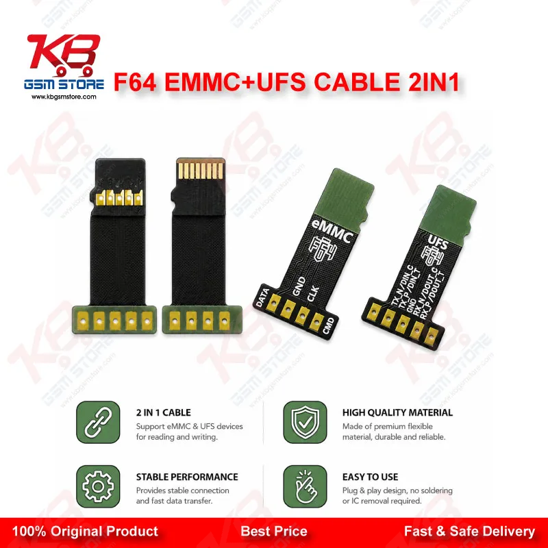 F64 eMMC + UFS Cable 2in1 – ISP FPC Cable for F64 Ultra/Lite Box
