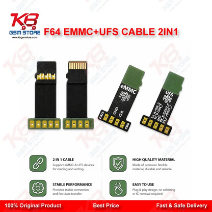F64 eMMC + UFS Cable 2in1 – ISP FPC Cable for F64 Ultra/Lite Box