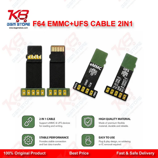 F64 eMMC + UFS Cable 2in1 – ISP FPC Cable for F64 Ultra/Lite Box