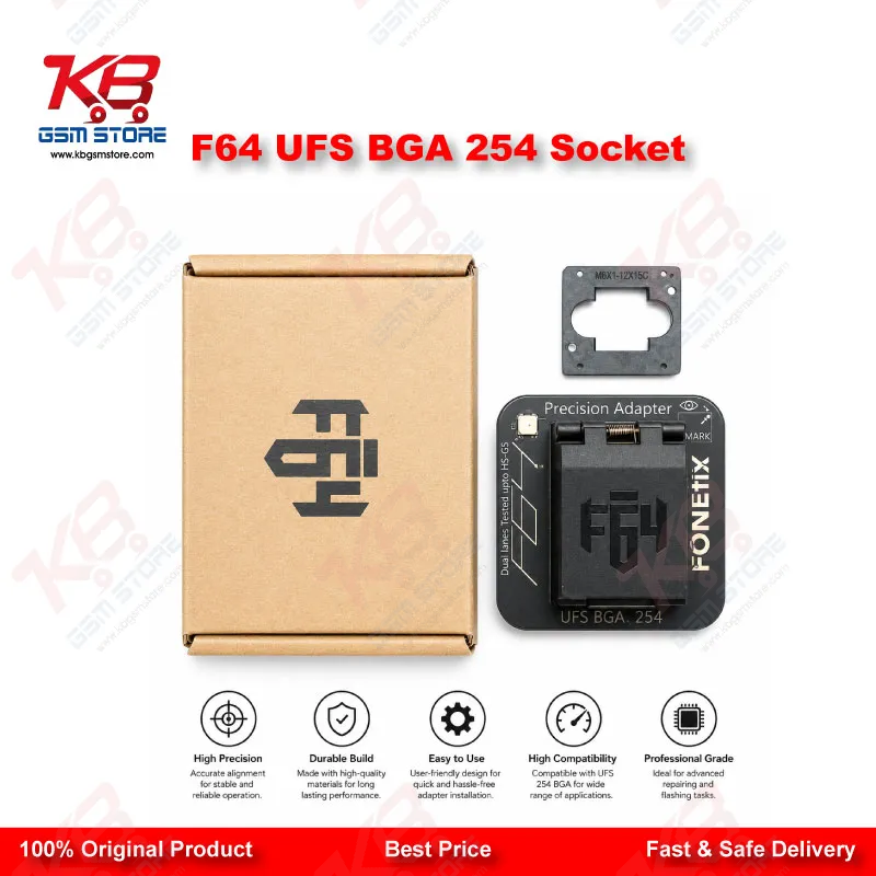 F64 UFS BGA254 Socket Adapter – Flash64 Chip-Off Programmer Socket