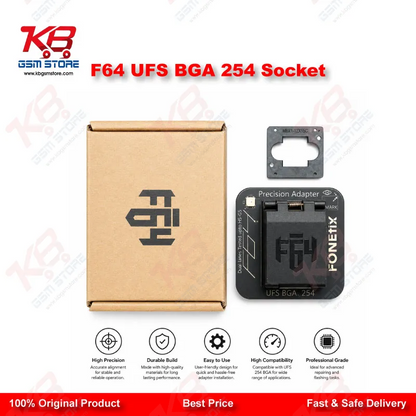 F64 UFS BGA254 Socket Adapter – Flash64 Chip-Off Programmer Socket